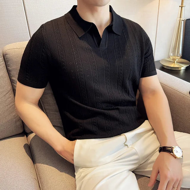 Luxury V-neck Polo