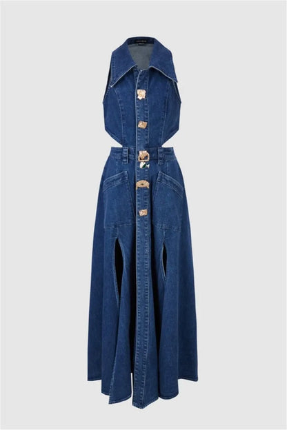 Chic Split Denim Maxi