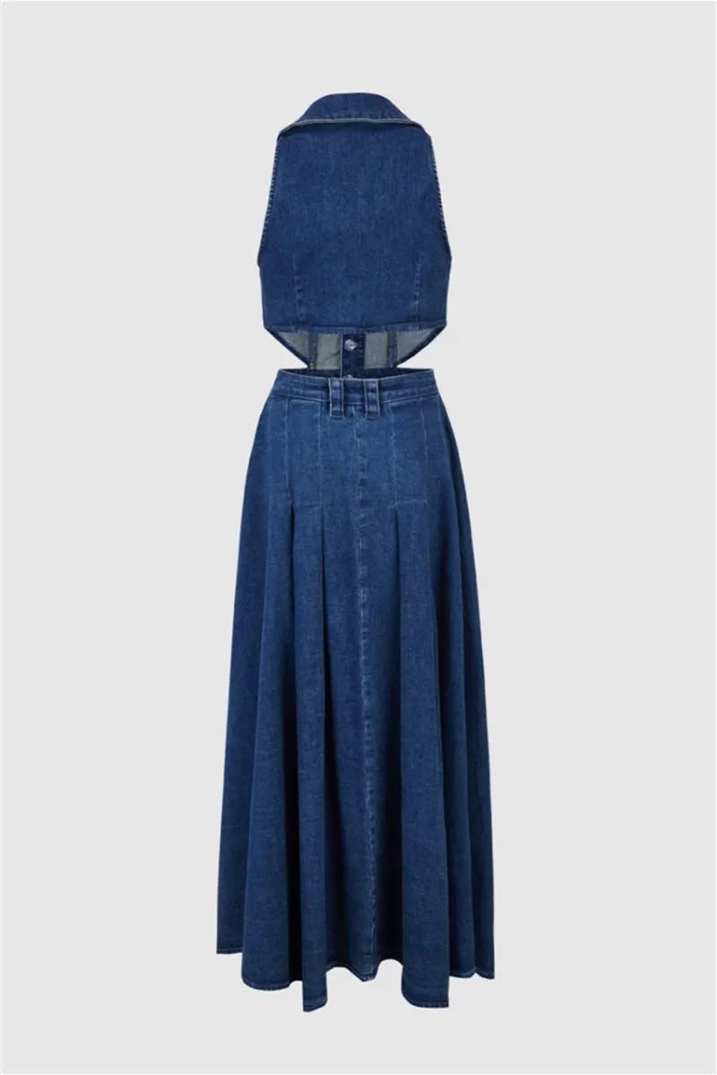 Chic Split Denim Maxi